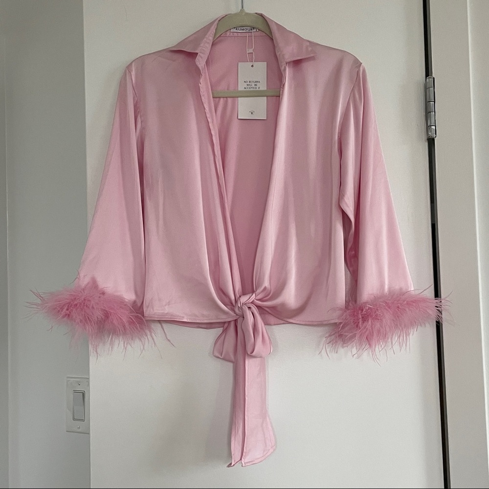 Rumours Pink Feather Cuff Set